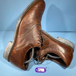 Neil M. Men’s Cognac Brown Leather Oxfords Lace Up Dress Shoes NM402425 11D